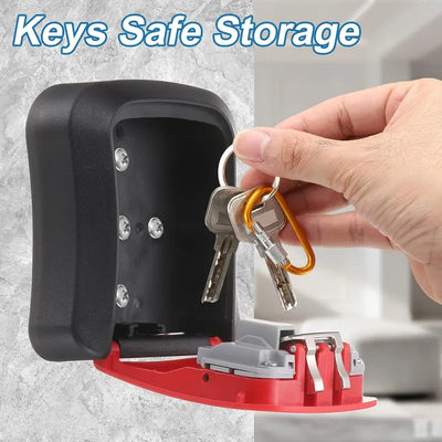 Wall Mount Key Lock Box - 4 Digit Combination Lockbox