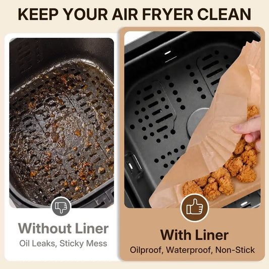 Air Fryer Paper Liners, 100Pcs Parchment Paper
