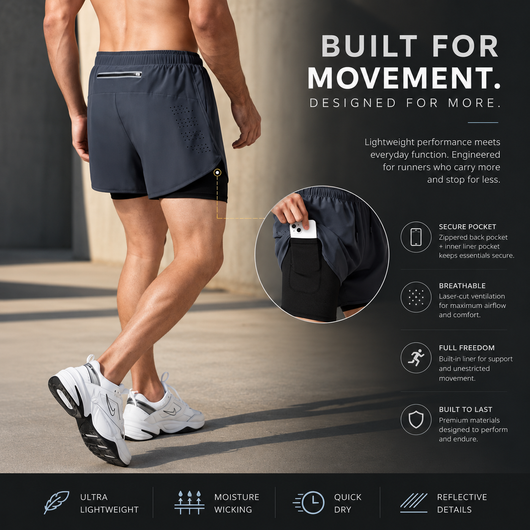 AVERO 2-in-1 Running Shorts