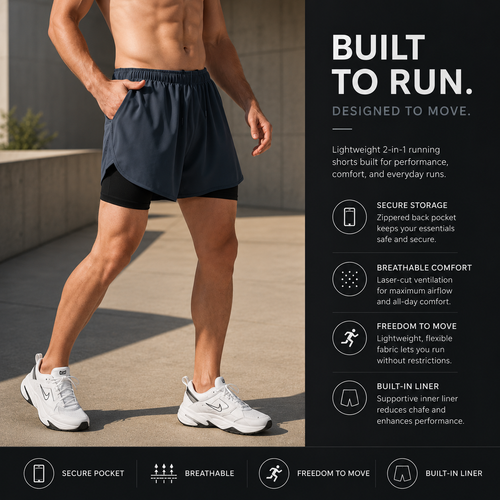 AVERO 2-in-1 Running Shorts