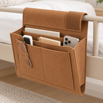 5 Pockets Felt Bedside Storage Organizer
